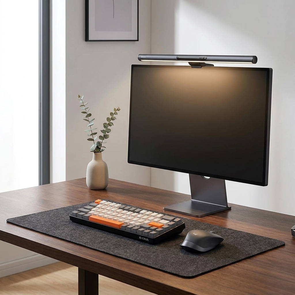 Shop The Look: Biến Góc Chạy Deadline Thành "Studio Thu Nhỏ" Đậm Chất Tạp Chí Desk Setup With Monitor Keyboard… 202607172228