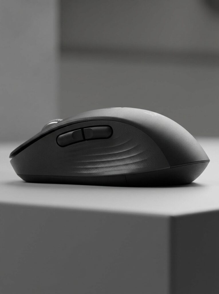 Shop The Look: Biến Góc Chạy Deadline Thành "Studio Thu Nhỏ" Đậm Chất Tạp Chí Gray Ergonomic Mouse Side Profile 202607172258 765x1024